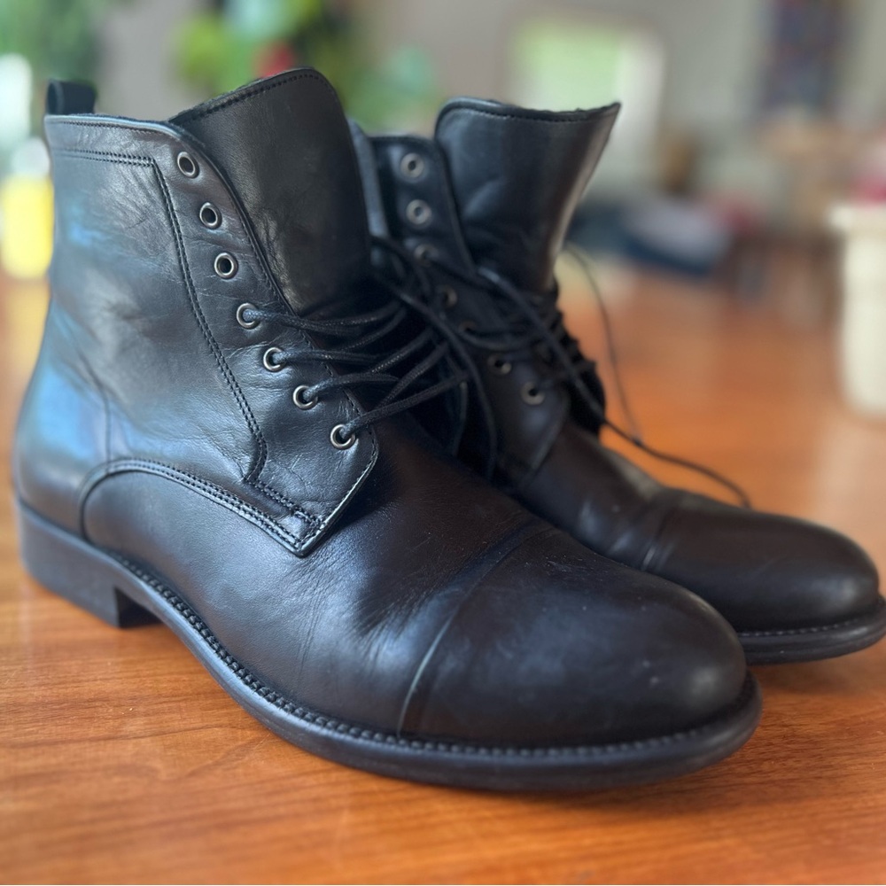 Swedish Brand Ten Points leather Black Ankle Boots